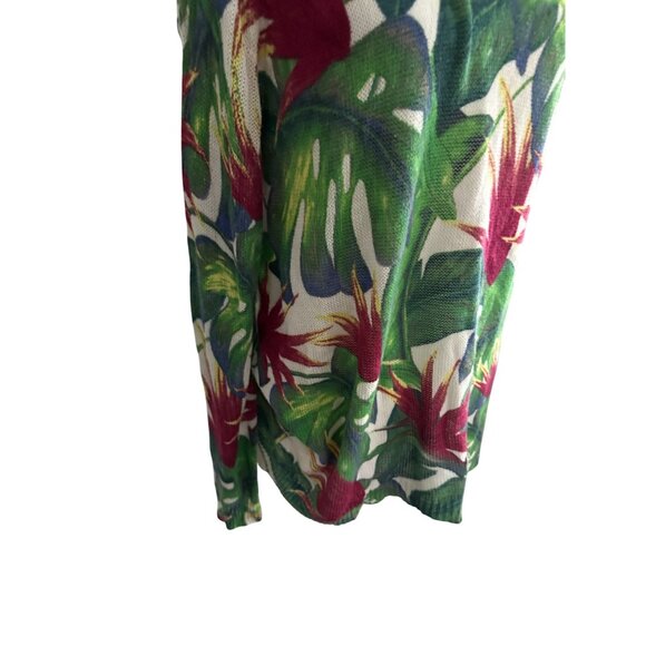 SHOW ME YOUR MUMU Tropical Knit Cold Shoulder Blouse Top Size Medium - Picture 6 of 8